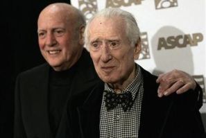 Song writers Mike Stoller (L) and Jerry Leiber arrive at the 25th Annual ASCAP Pop Music Awards at the Kodak theatre in Hollywood, California