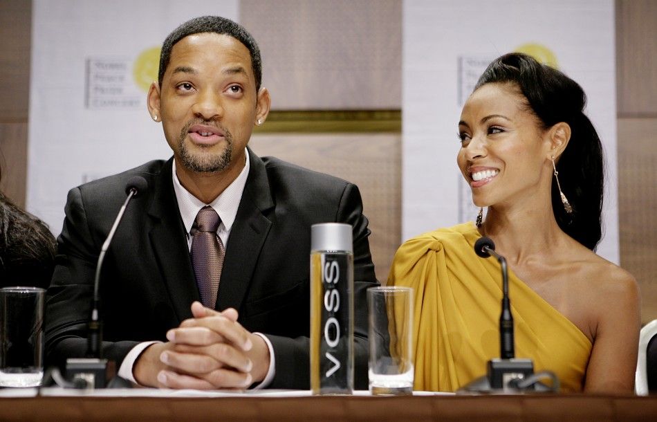 Actor Will Smith of the U.S. and his wife actress Jada Pinkett Smith