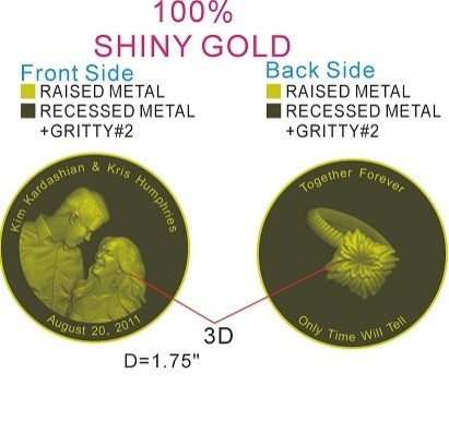Prototype of Kardashian wedding commemorative coin