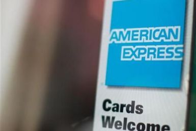 An American Express sign
