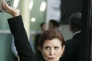 Actress Carrie Fisher arrives for the premiere of her new film &quot;Sorority Row&quot; in Hollywood, California September 3, 2009. 