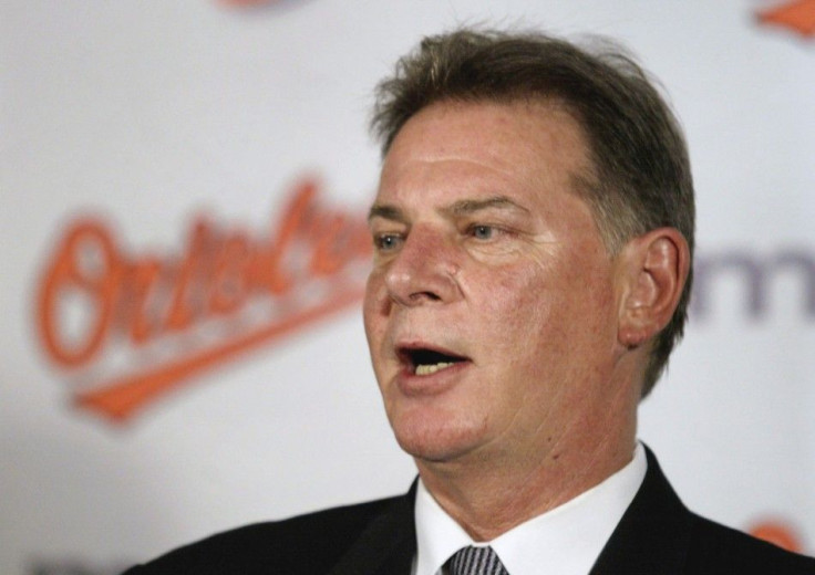Orioles Vice President of baseball operations Flanagan attends a news conference to announce that the Orioles have fired manager Perlozzo, in Baltimore