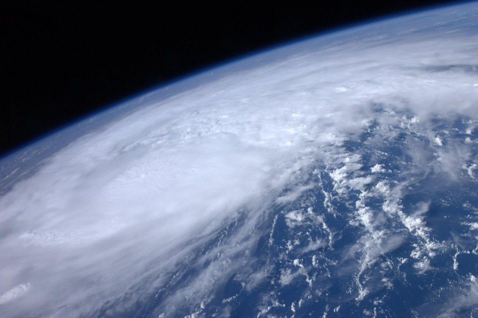 NASA handout image of Hurricane Irene moving over the Caribbean taken by astronaut Ron Garan from the International Space Station