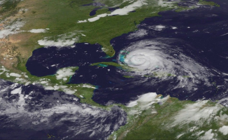 Handout image courtesy of NOAA shows a visible view of Hurricane Irene captured by the GOES-East satellite