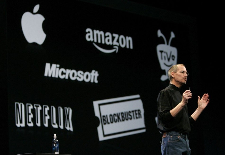 Apple CEO Steve Jobs gives his keynote address at the Macworld Convention and Expo in San Francisco