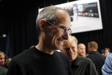 Apple Chief Executive Steve Jobs smiles after the Apple's music-themed September media event in San Francisco, California 