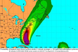 Hurricane Irene Tracking Map