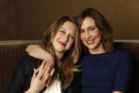 Director and cast member Vera Farmiga (R) and her sister and cast member Taissa Farmiga pose for a portrait while promoting their upcoming movie &quot;Higher Ground&quot; in Los Angeles
