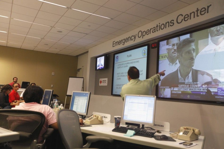 Emergency Services Officer Luis Avila discusses plans for the landfall of Hurricane Irene in New York