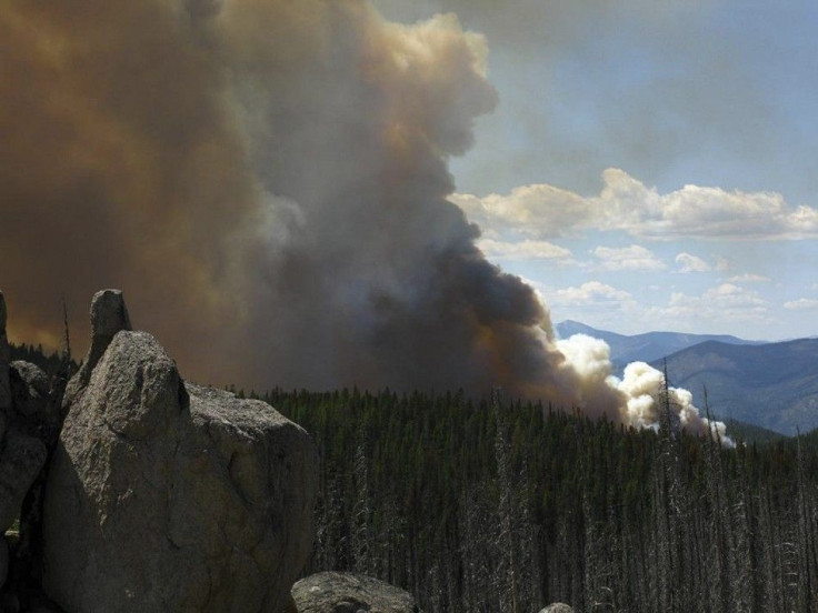 Handout photo of the Saddle Complex Fire in Idaho