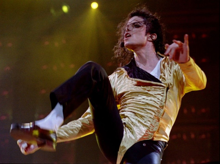 File photo of Pop star Michael Jackson performing during his second concert in Israel