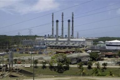 General view of French-Belgium GDF SUEZ energy plant in Colon City