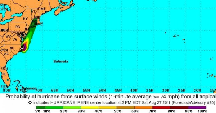 Hurricane Irene Path