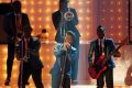 Singer Bruno Mars performs during a Amy Winehouse tribute at the 2011 MTV Video Music Awards in Los Angeles