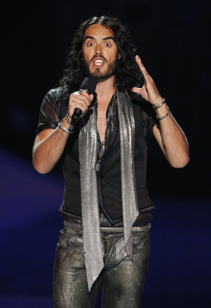 Actor Russell Brand introduces a tribute for late singer Amy Winehouse at the 2011 MTV Video Music Awards in Los Angeles