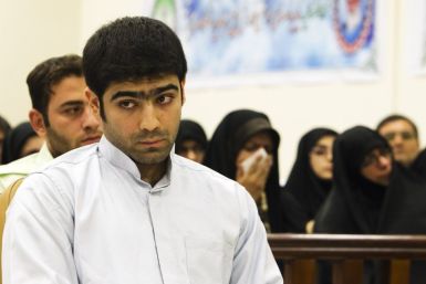 Majid Jamali Fashi, accused of assassinating Iranian scientist Massoud Ali-Mohammadi, attends his trial at the revolutionary court in Tehran