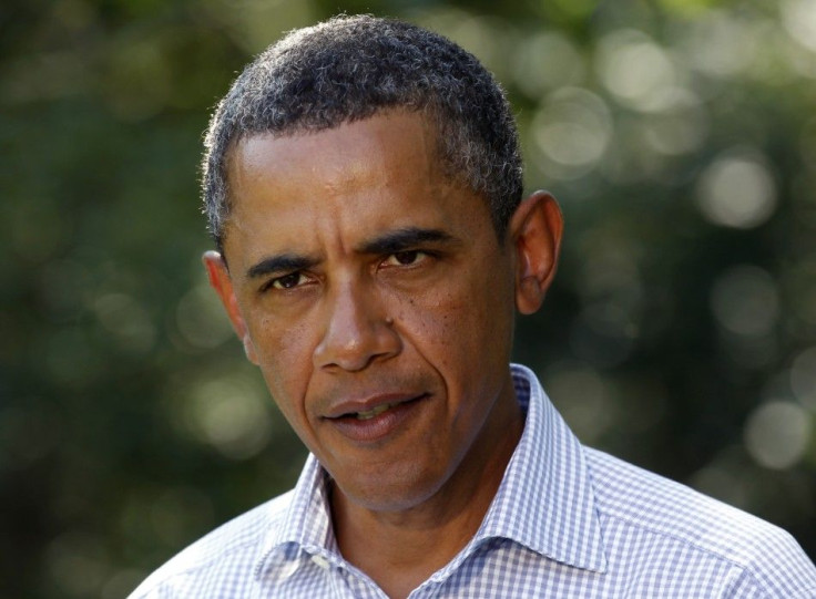 U.S. President Barack Obama delivers a statement on Hurricane Irene from his vacation on Martha&#039;s Vineyard