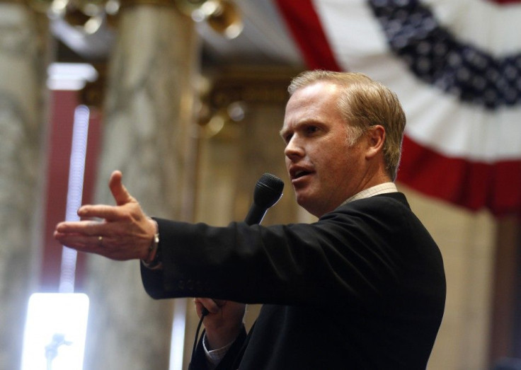 Wisconsin Assembly Speaker Jeff Fitzgerald addresses the State Assembly in the State Capitol in Madison, Wisconsin