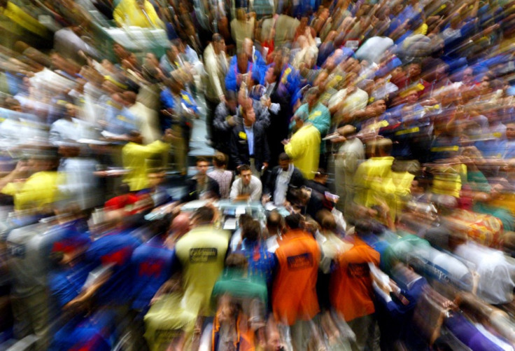 Traders at the New York Mercantile Exchange