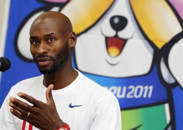 Bernard Lagat of the U.S. attends a news conference ahead of the IAAF World Championships in Daegu