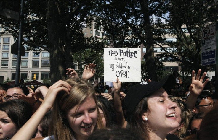 Harry Potter fans gather at the premiere of the film &quot;Harry Potter and the Deathly Hallows: Part 2&quot; in New York