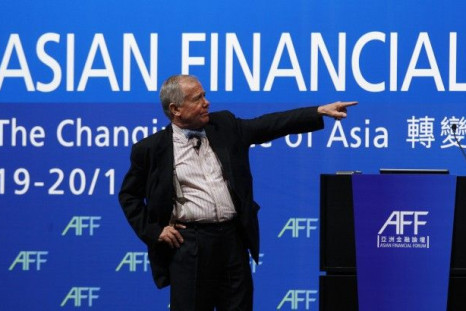 American investor and financial commentator Rogers addresses a luncheon at the Asian Financial Forum in Hong Kong