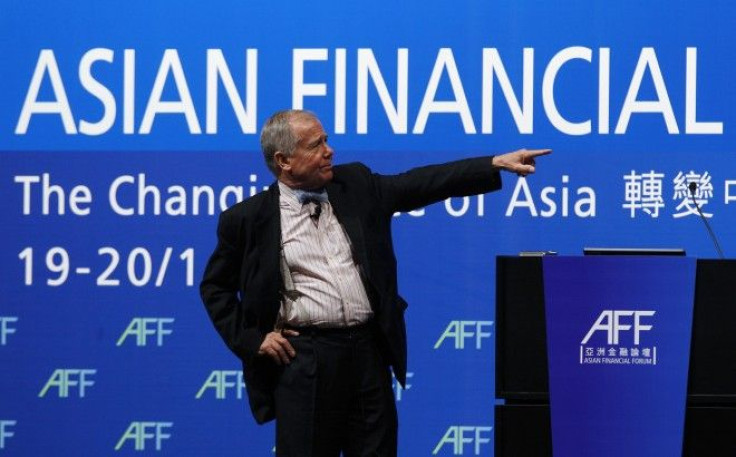 American investor and financial commentator Rogers addresses a luncheon at the Asian Financial Forum in Hong Kong