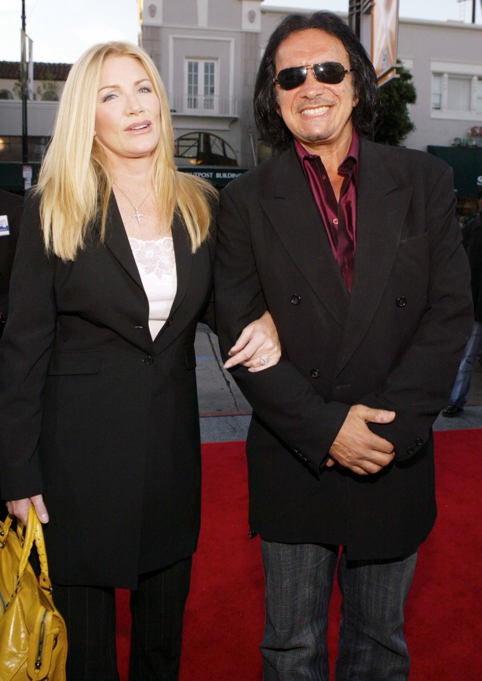 U.S. actress Shannon Tweed and husband U.S. rock musician Gene Simmons arrive for the premiere of quotRizequot at the Egyptian Theatre in Hollywood June 21, 2005