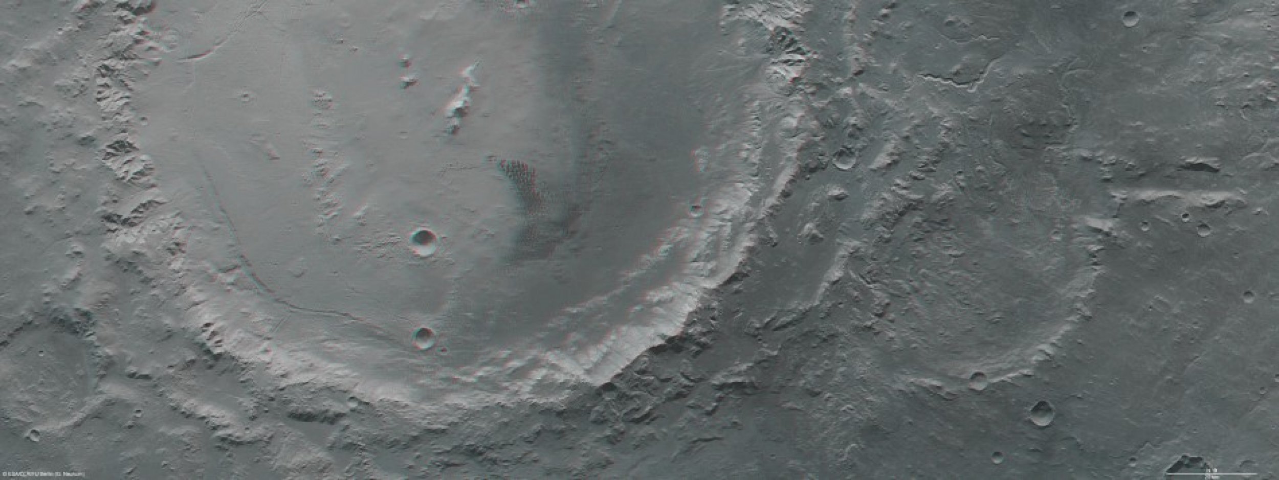Holden and Eberswalde crater in 3D
