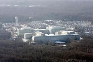 An aerial view of the U.S. Central Intelligence Agency (CIA) headquarters in Langley