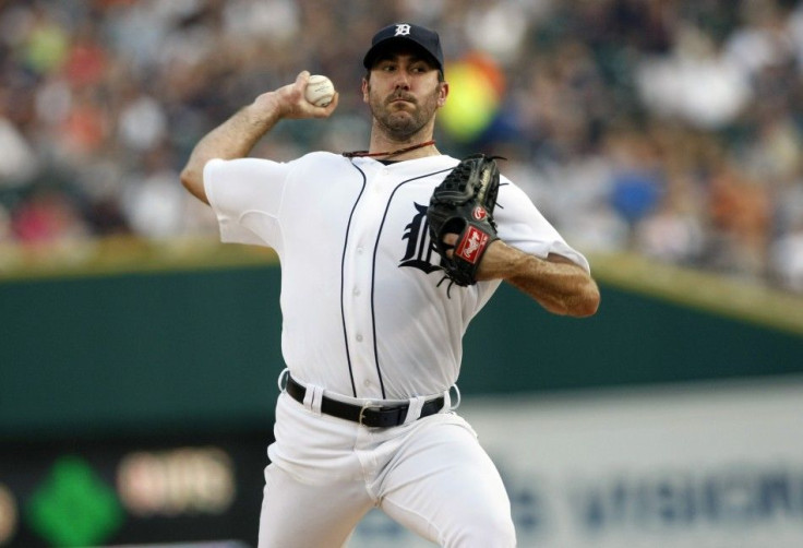 Detroit Tigers starting pitcher Verlander delivers to the Chicago White Sox during the first inning of their MLB game in Detroit