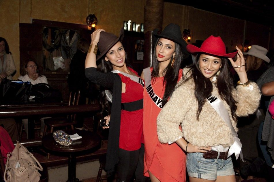 Miss Indonesia, Miss Malaysia, and Miss Japan