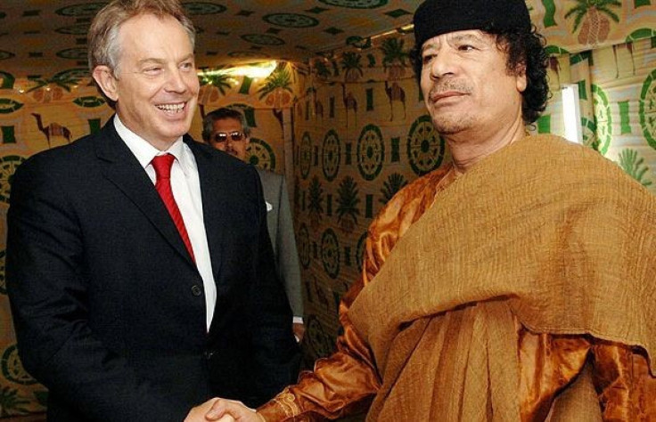 Tony Blair and Moammar Gaddafi