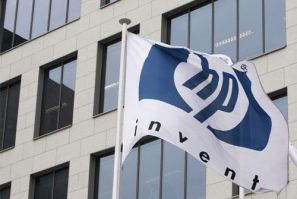 HP logo is seen outside Hewlett-Packard Belgian headquarters in Diegem, near Brussels