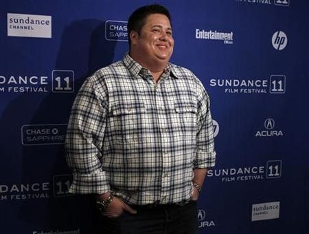 Cast member Chaz Bono poses for the media before the screening of the film ''Becoming Chaz'' during the Sundance Film Festival in Park City, Utah