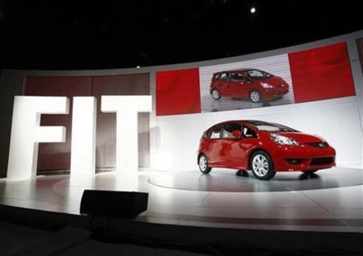 The 2009 Honda Fit is shown at the New York International Auto Show