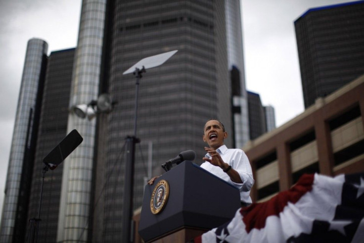 U.S. President Obama speaks at a Labor Day event in Detroit