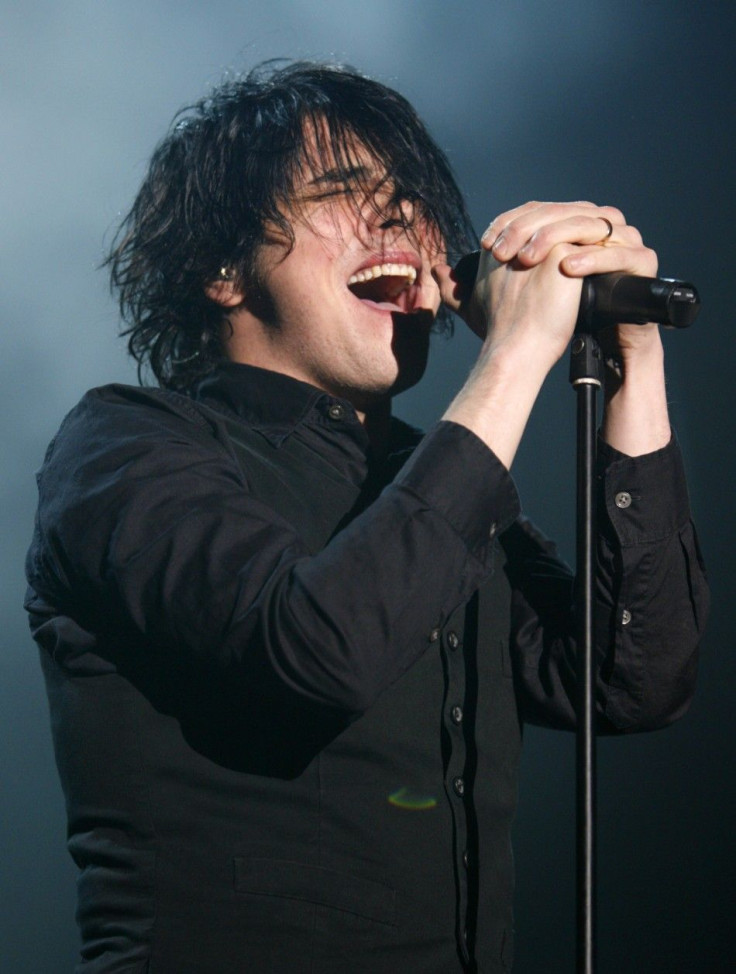 Vocalist Gerard Way of the U.S. rock band My Chemical Romance performs during a concert in Taipei January 27, 2008