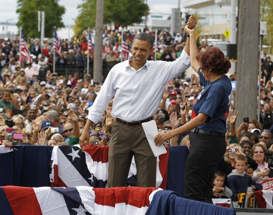 U.S. President Barack Obama at the 2011 Labor Day Rally