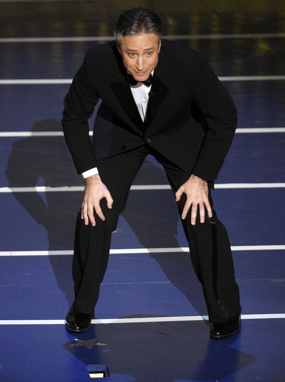 Host Jon Stewart introduces a performance during the 80th annual Academy Awards in Hollywood