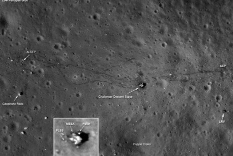 The twists and turns of the last tracks left by humans on the moon crisscross the surface in this LRO image of the Apollo 17 site.