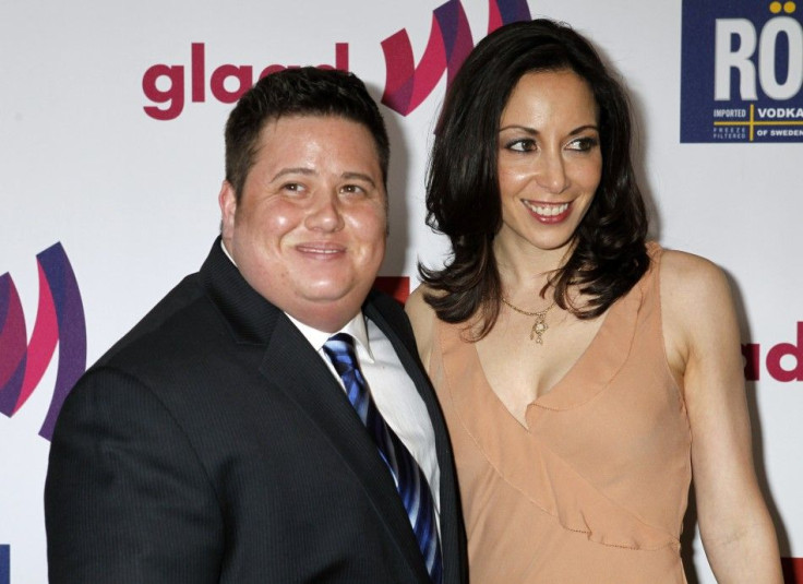 Chaz Bono and girlfriend Jennifer Elia arrive at the 22nd annual GLADD Media Awards in Los Angeles
