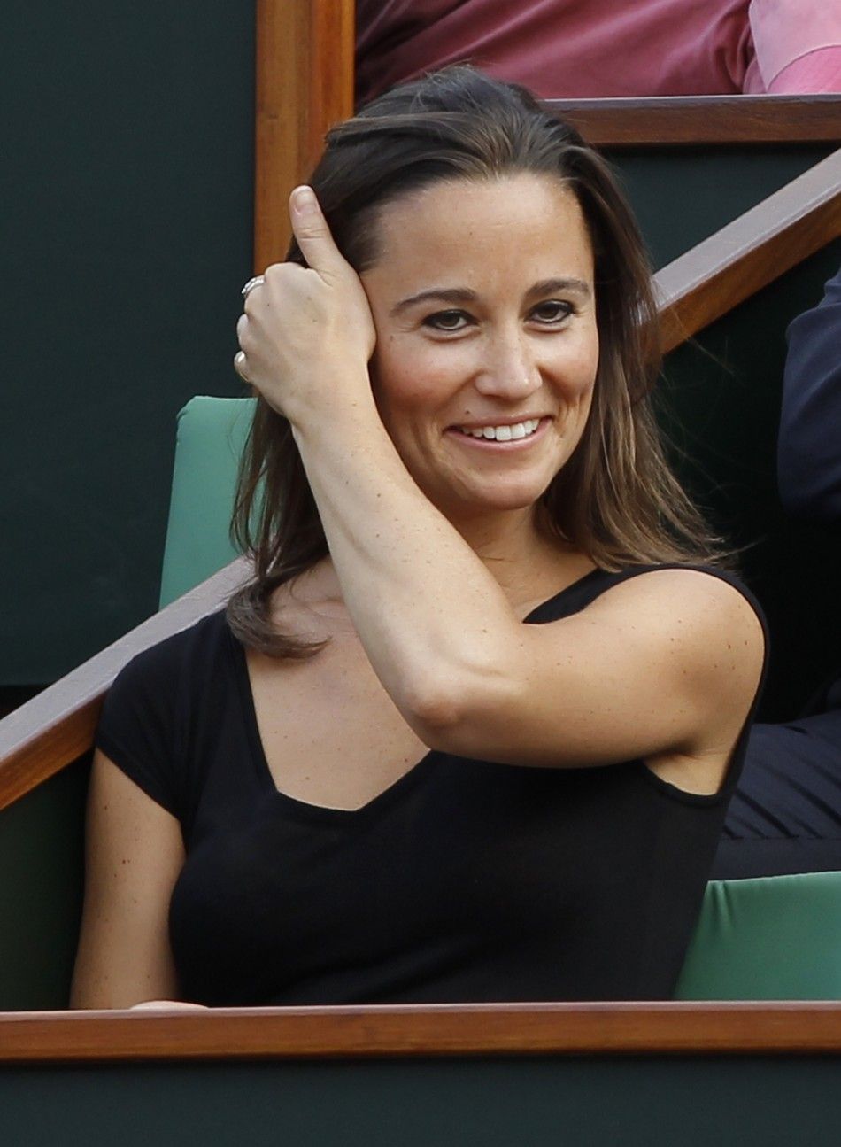  Pippa Middleton watches a match during the French Open tennis tournament at the Roland Garros stadium in Paris