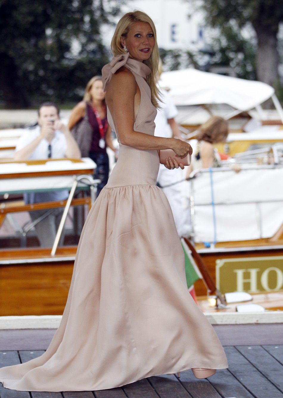 Actress Gwyneth Paltrow, cast member of the movie "Contagion", arrives on the red carpet at the Cinema Palace during the 68th Venice Film Festival 