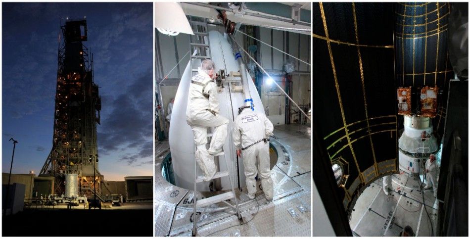 Combination photos of NASAs twin GRAIL spacecraft set for launch on September 8, 2011