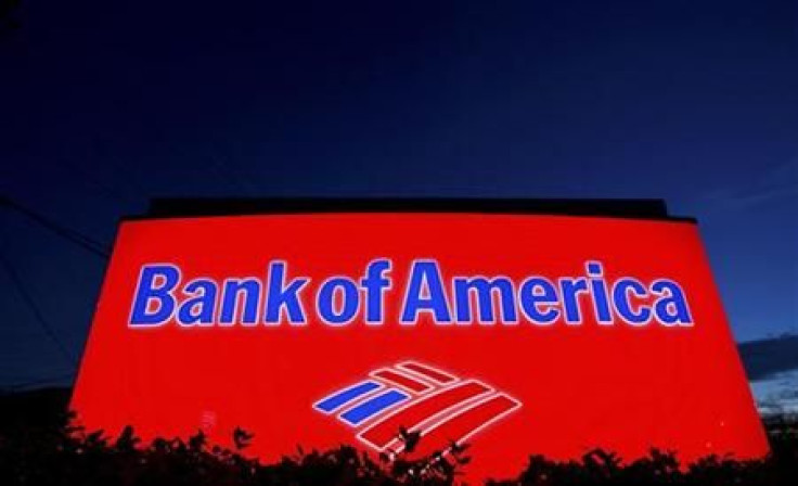 A Bank of America sign is pictured outside a bank branch in Charlotte