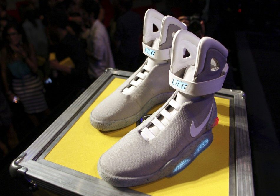 A pair of 2011 NIKE MAG shoes