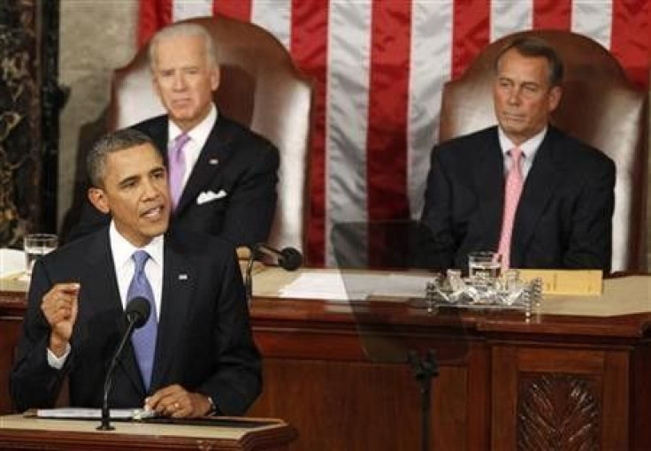 U.S. President Barack Obama addresses a joint session of Congress on Capitol Hill in Washington