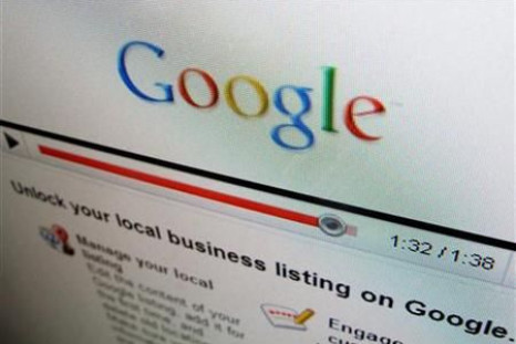 One of the business sites of internet search engine Google Inc is shown on a computer screen in Encinitas