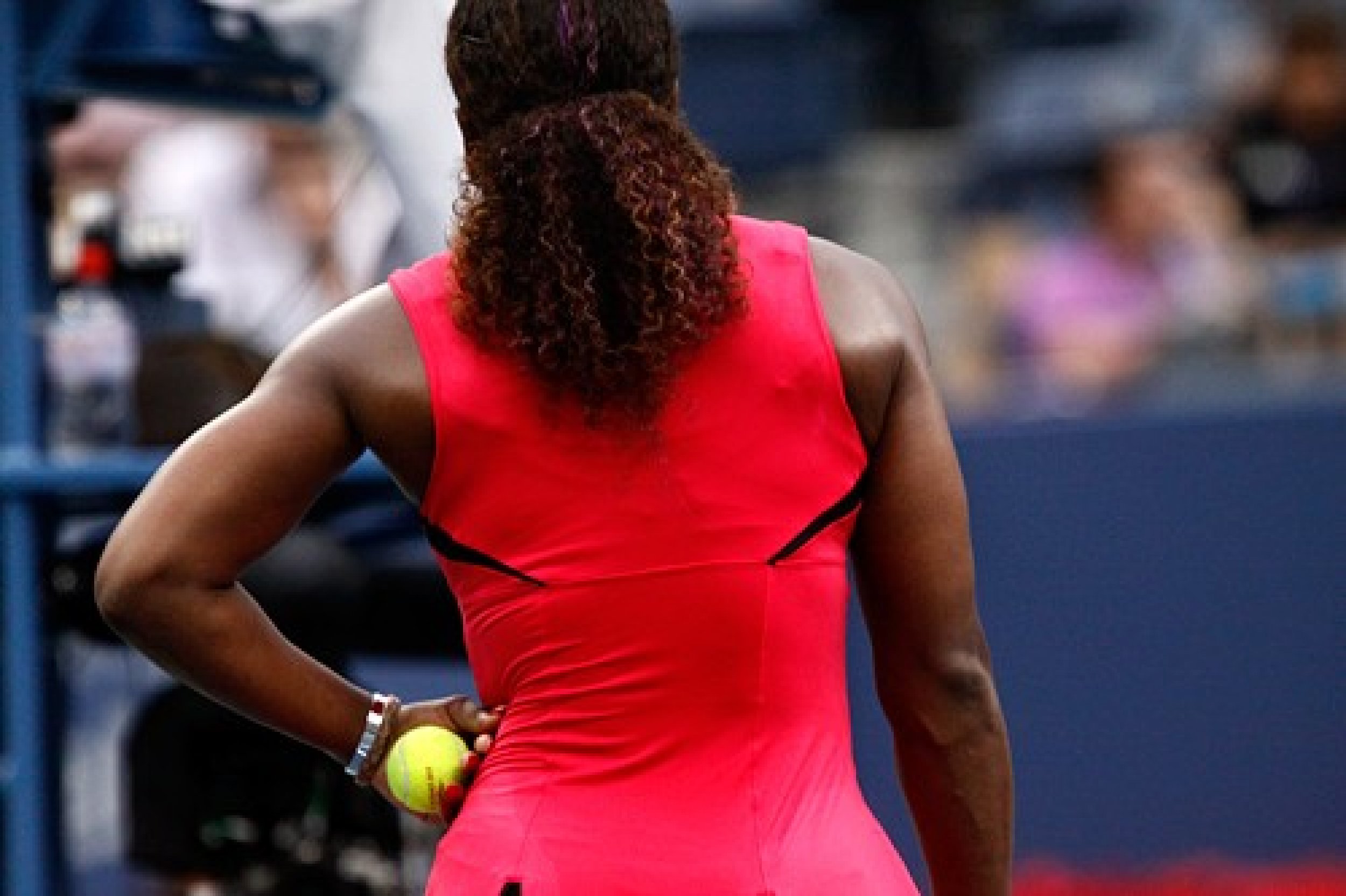 Serena Williams USA arguing with the chair umpire during the 2011 US Open Women039s Final against Samantha Stosur AUS